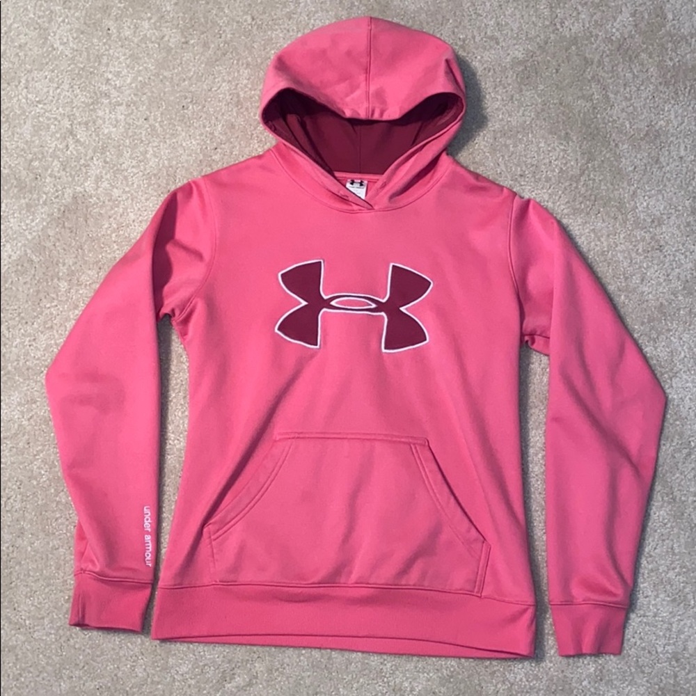 Under Armour Pink sweatshirt hoodie XSmall